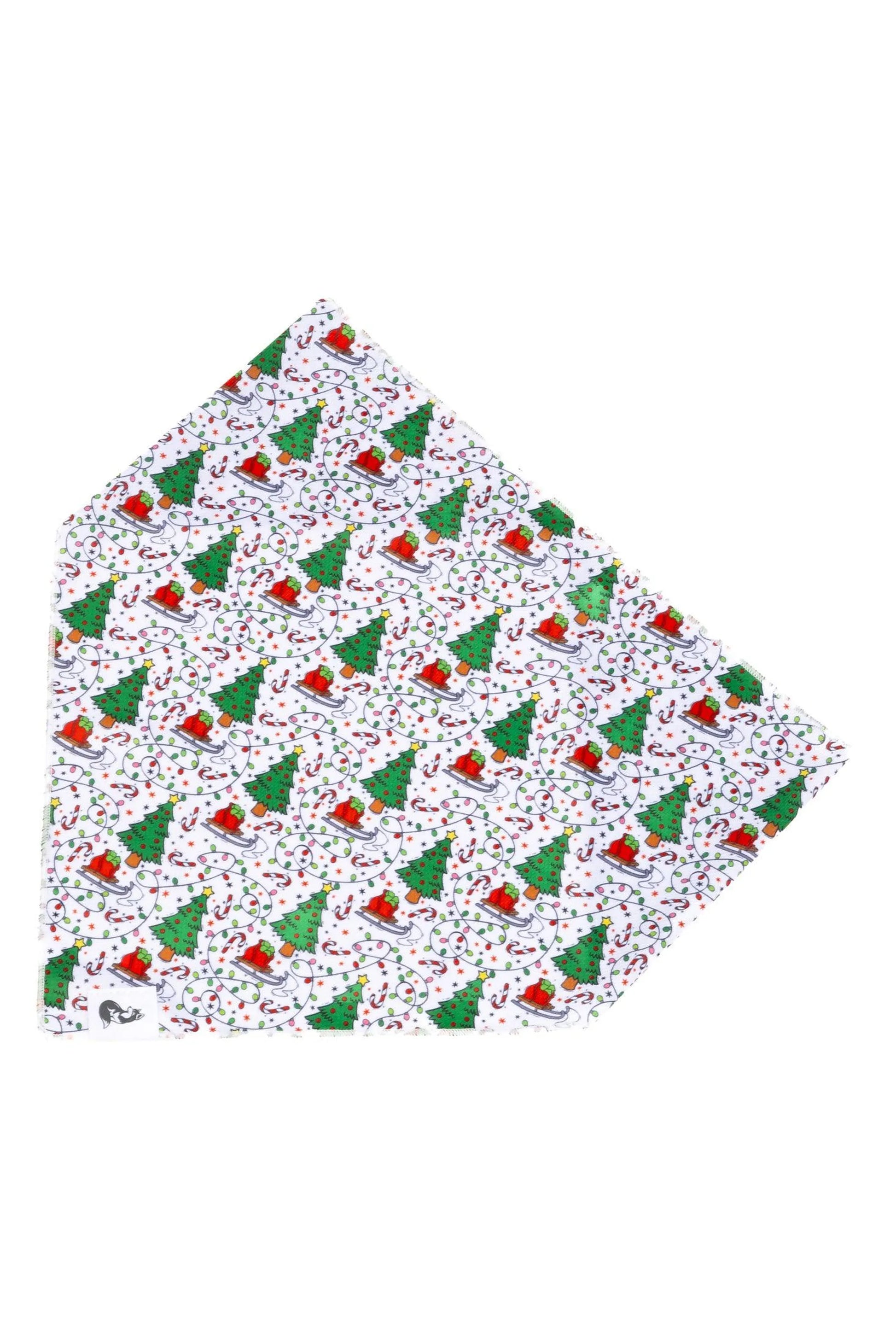 bandana with Christmas motif white background