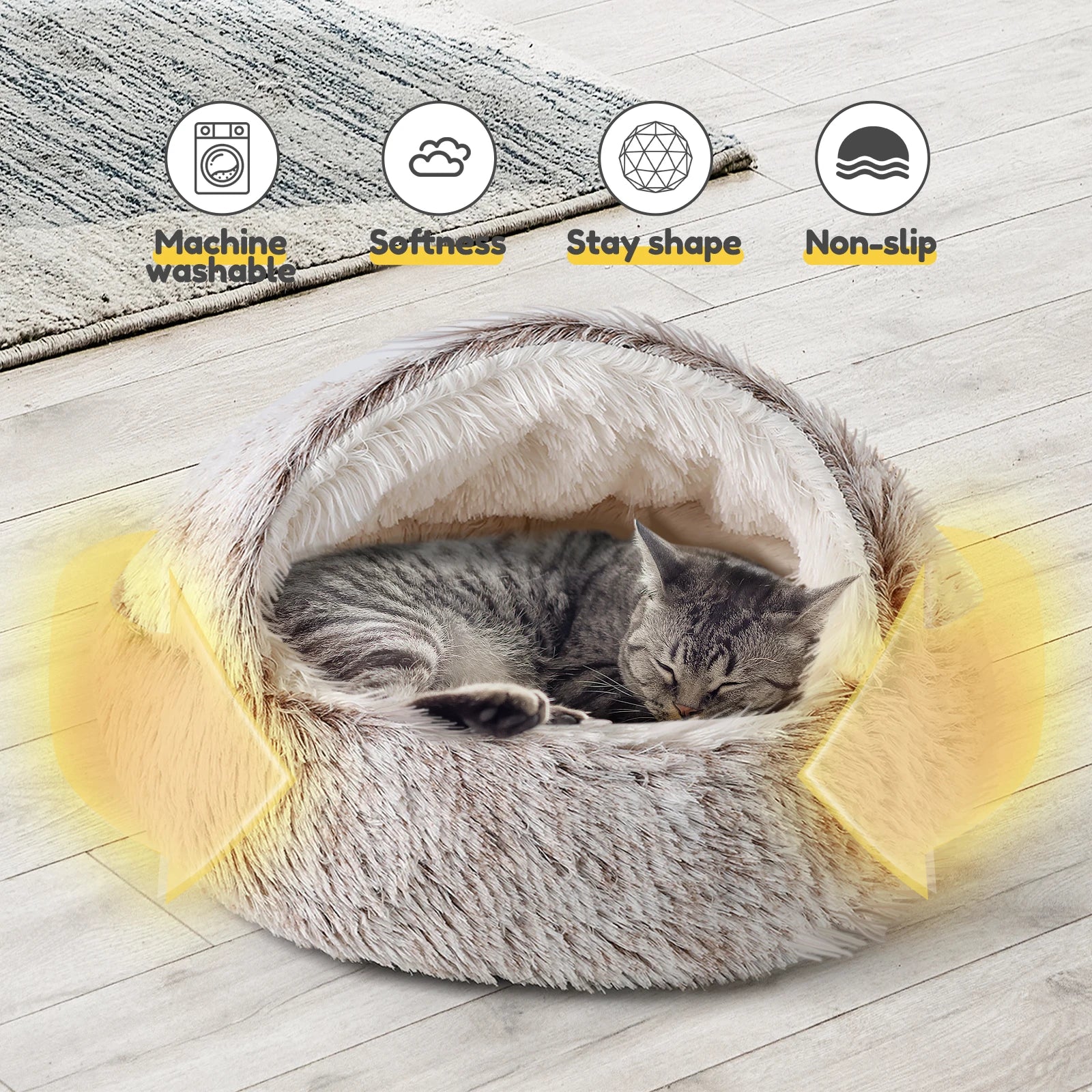 Semi-Enclosed Cat or Dog Bed