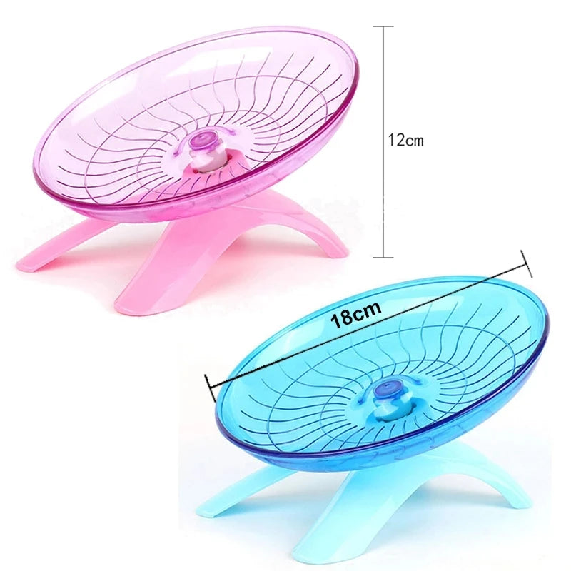 Pink and blue stationary hamster wheel dimensions