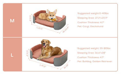 dimensions of scandanavian style gray dog bed 