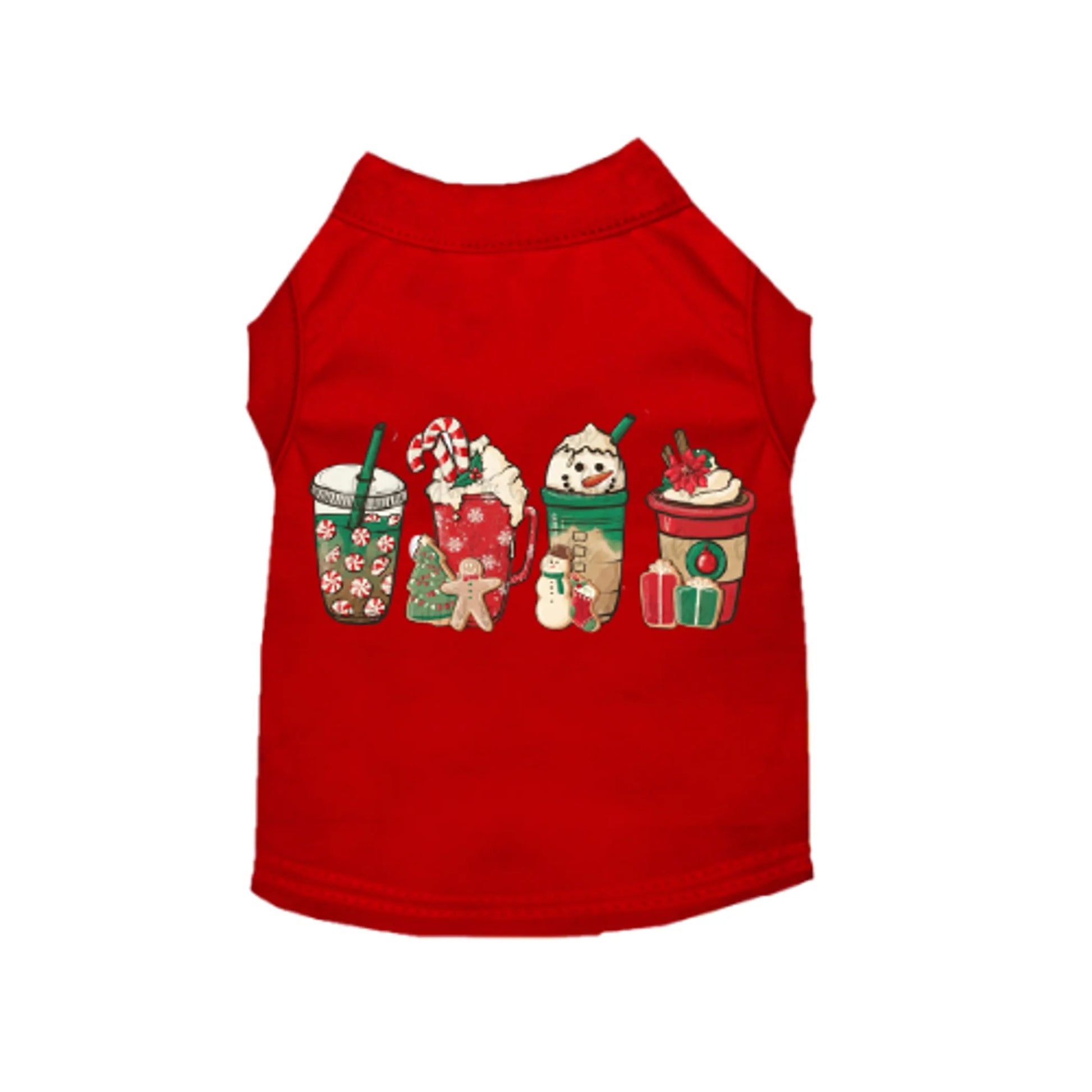 Red holiday fun dog short