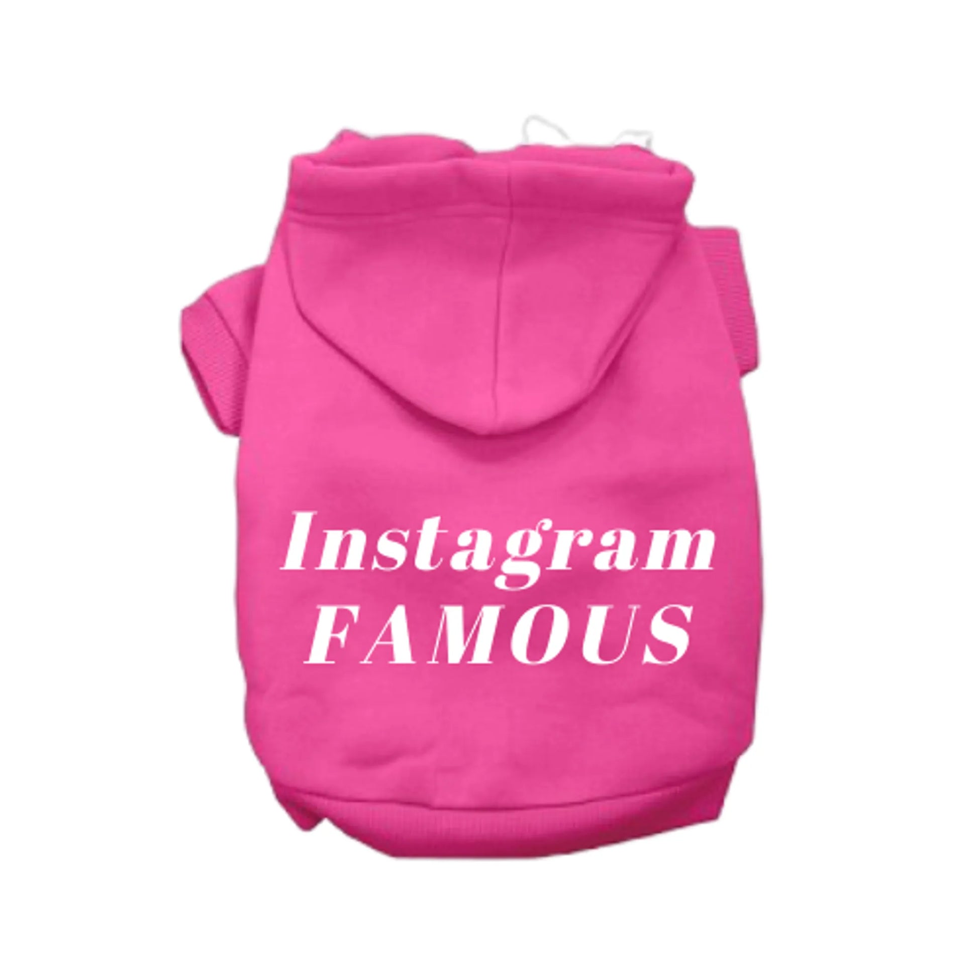 Pink Instagram famous dog hoodie