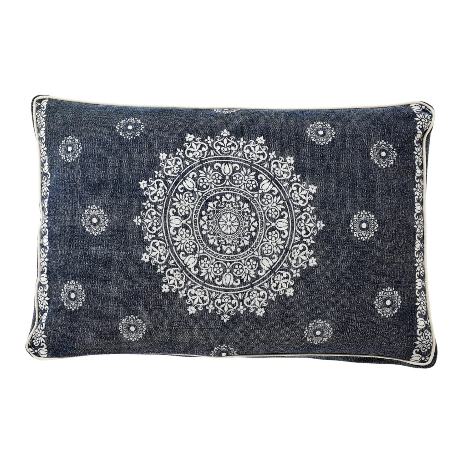 Stonewashed Blue Medallion Dog Bed
