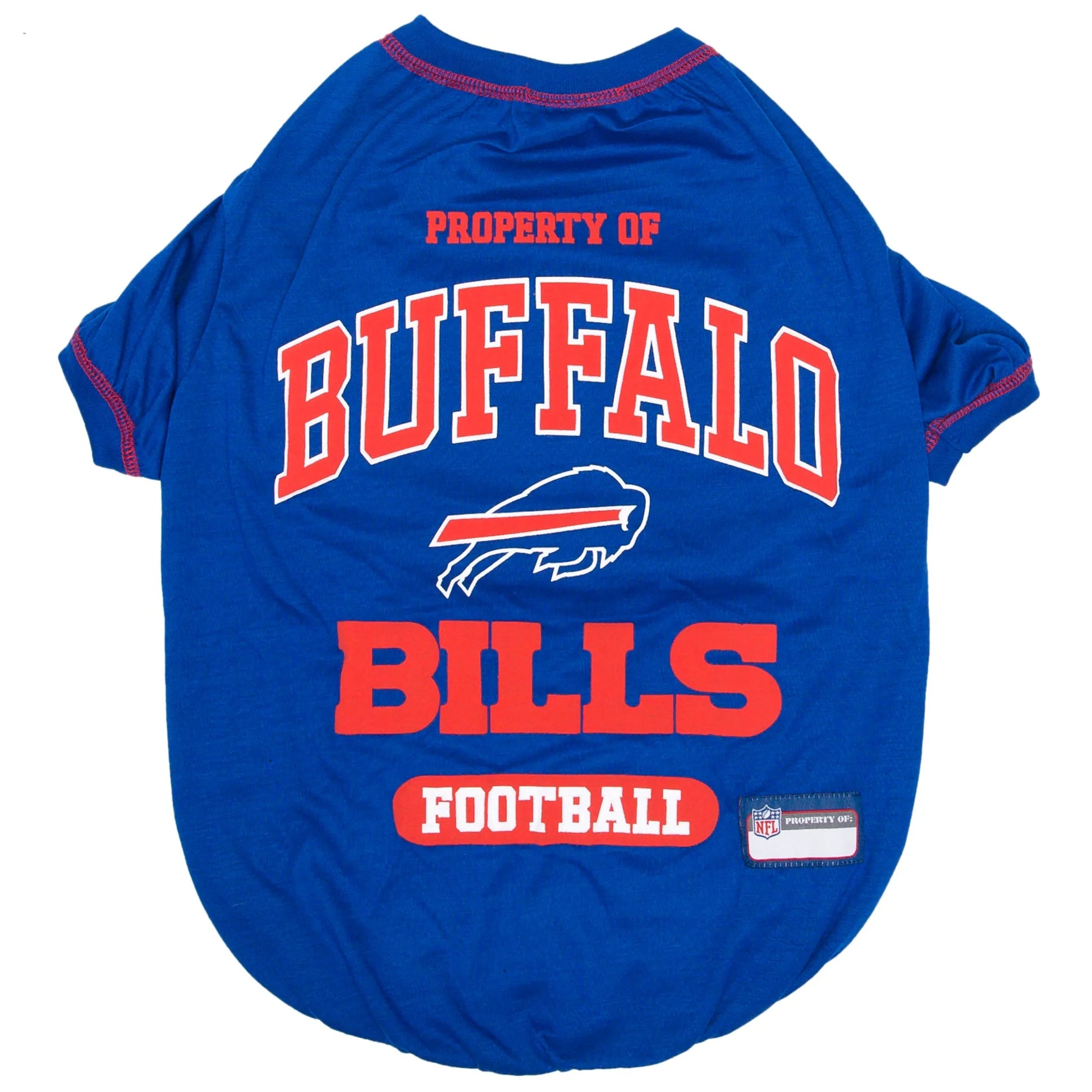 Buffalo bills blue with red dog tee shirt