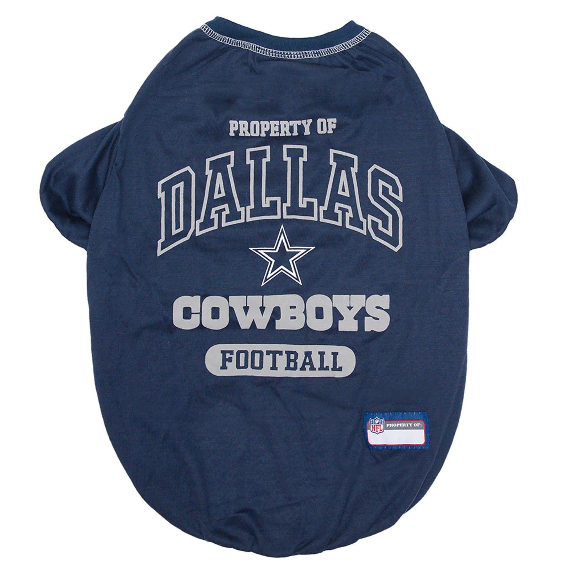 Blue with gray dallas cowboys dog tee shirt