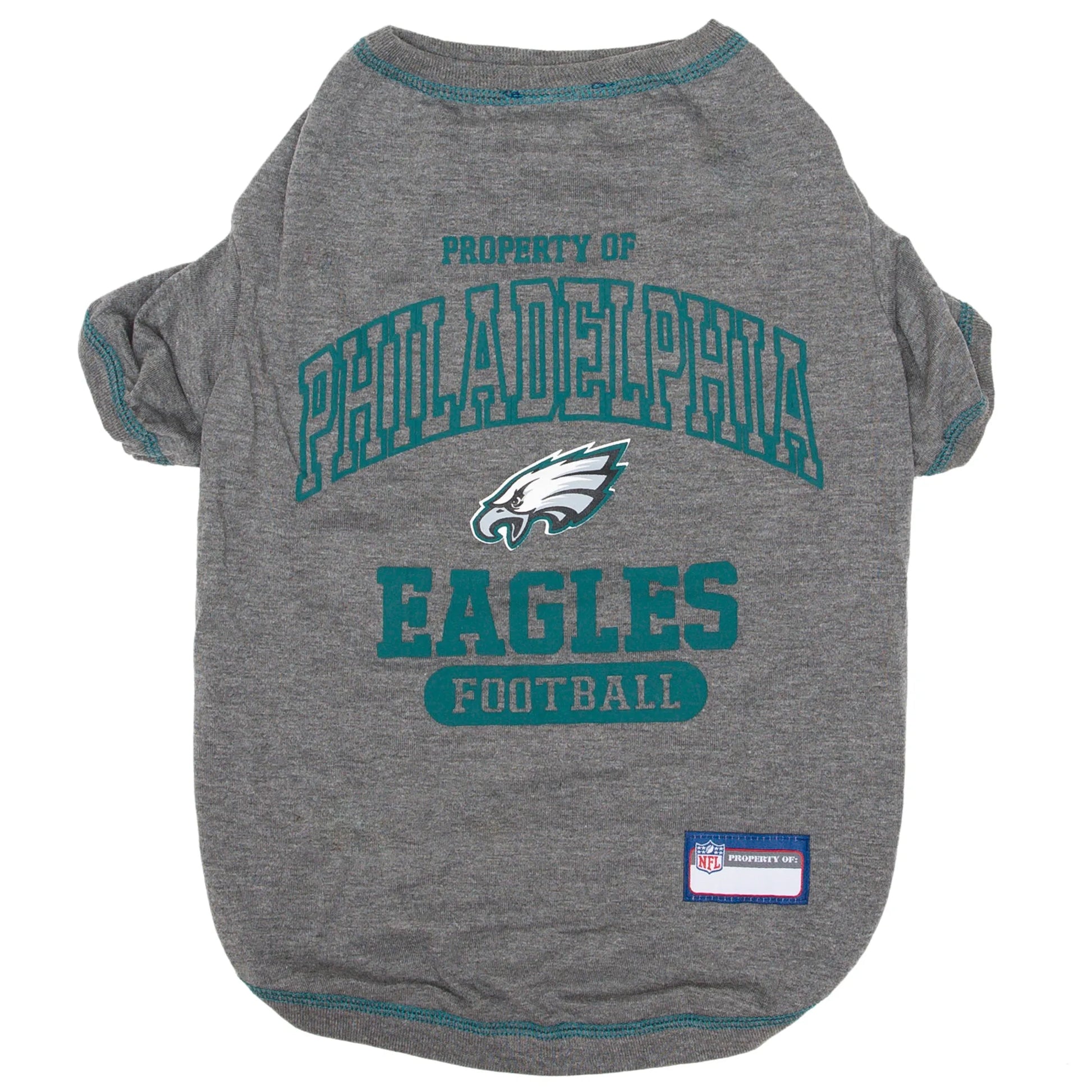 Eagles gray with green dog tee shirt