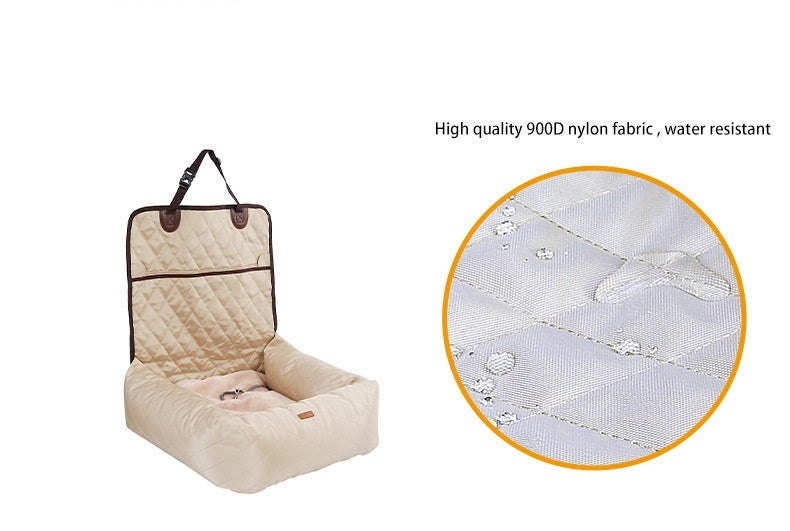 Pet Dog Carrier Folding Car Seat with close up waterproofing