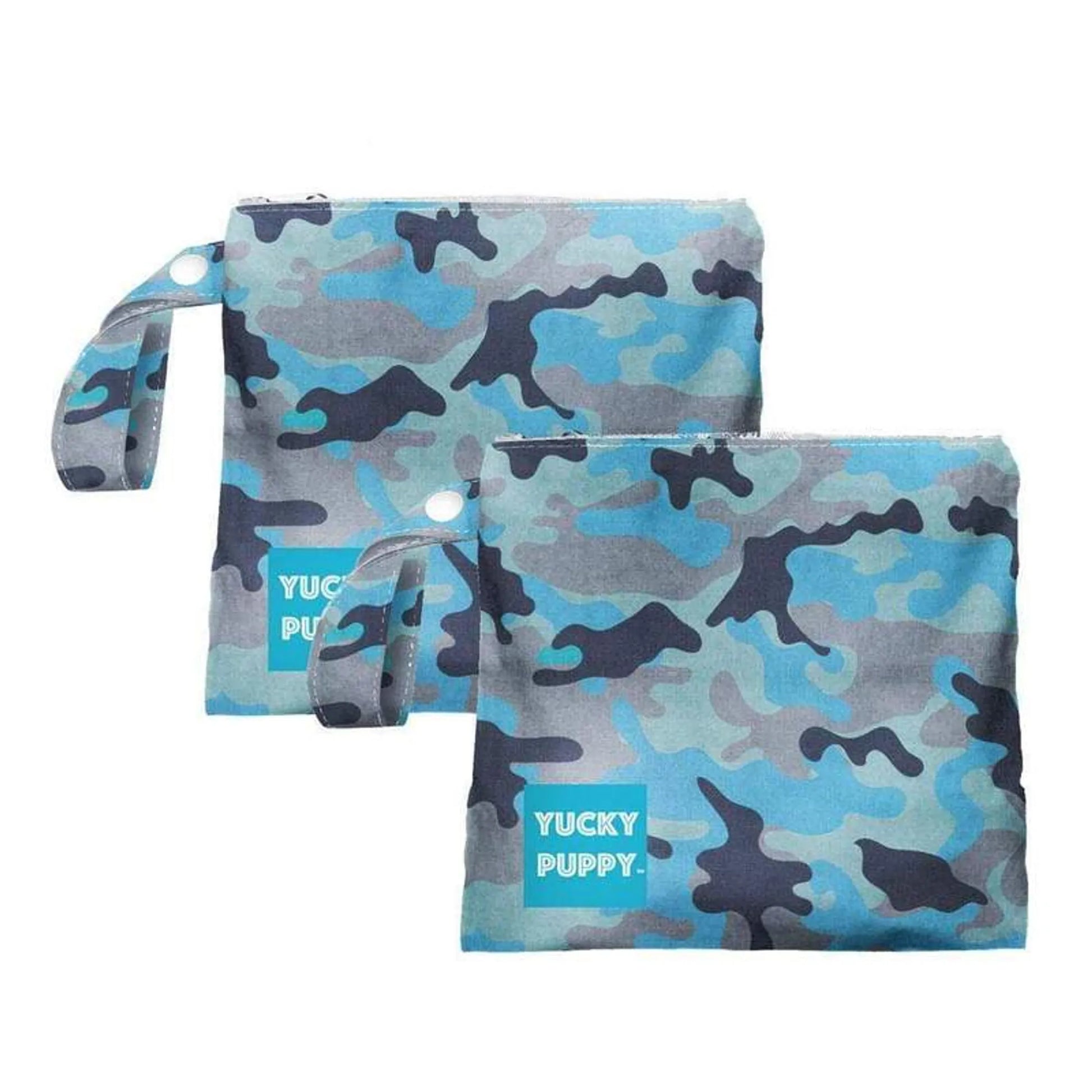 Blue Camo Poop Bag Holders