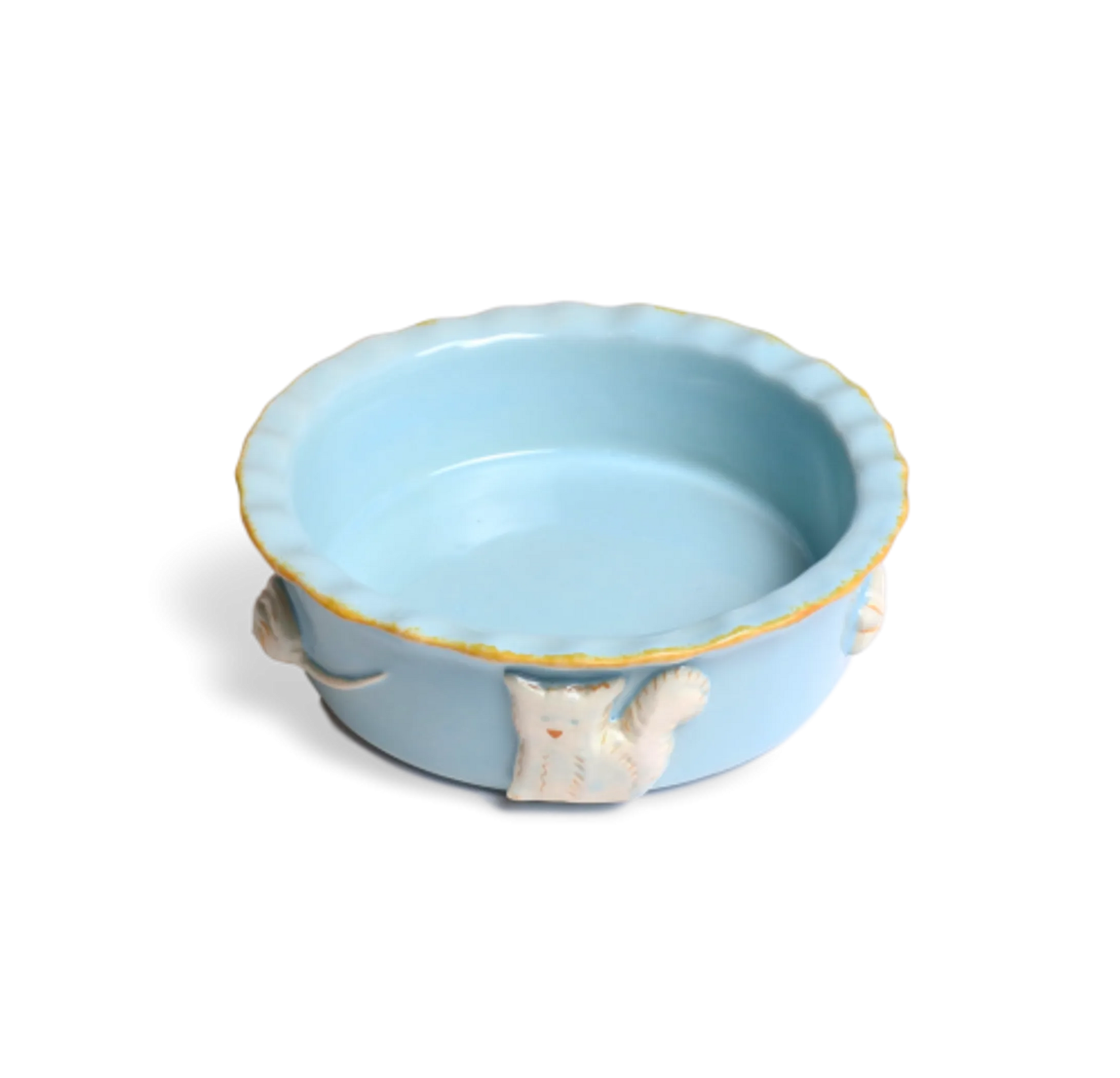 Cat Bowl with Handmade Appliques