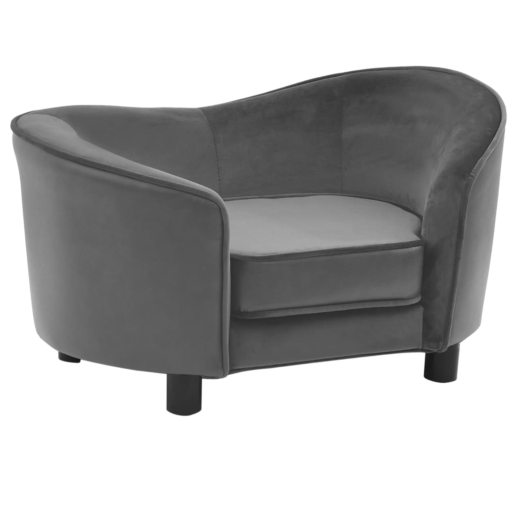 vidaXL Dog Sofa Puppy Couch Bed with Washable Cover Plush and Faux Leather-1