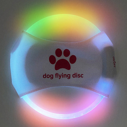 Multi color glow in the dark dog disc