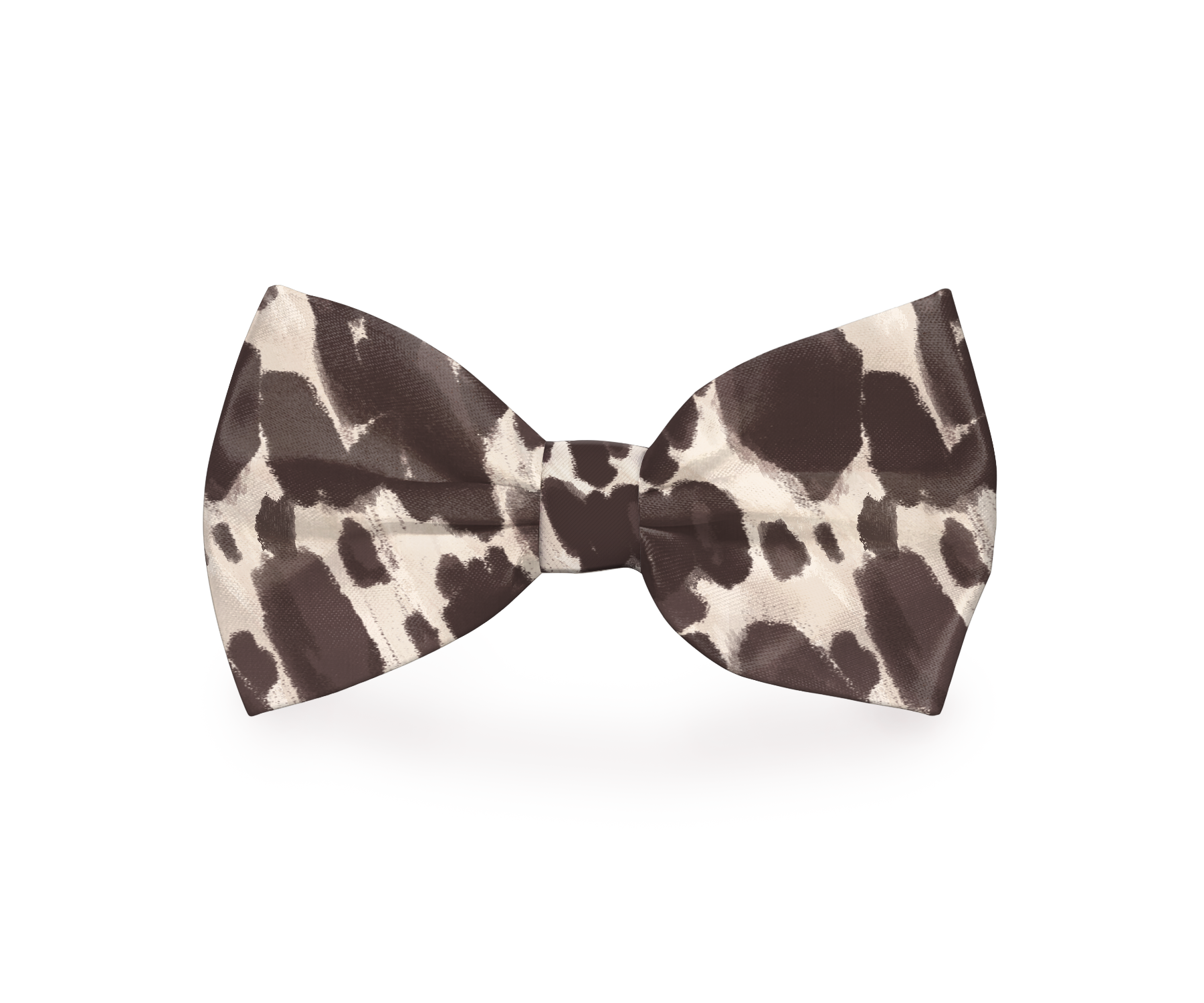 brown cow print dog bow tie