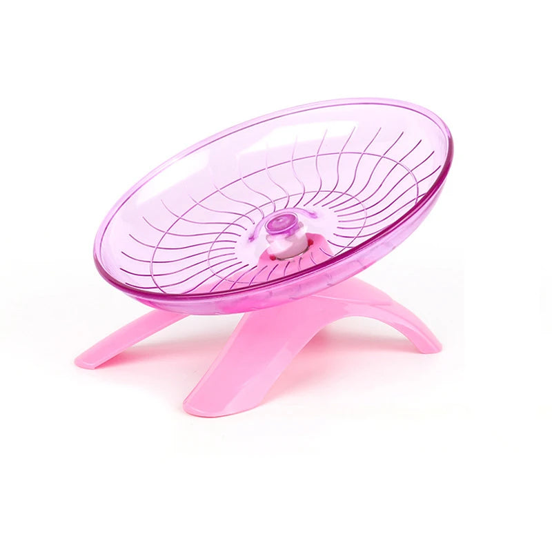 Pink round stationary small pet wheel