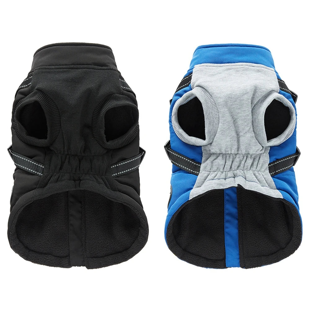 Reflective Waterproof Dog Jacket w Harness