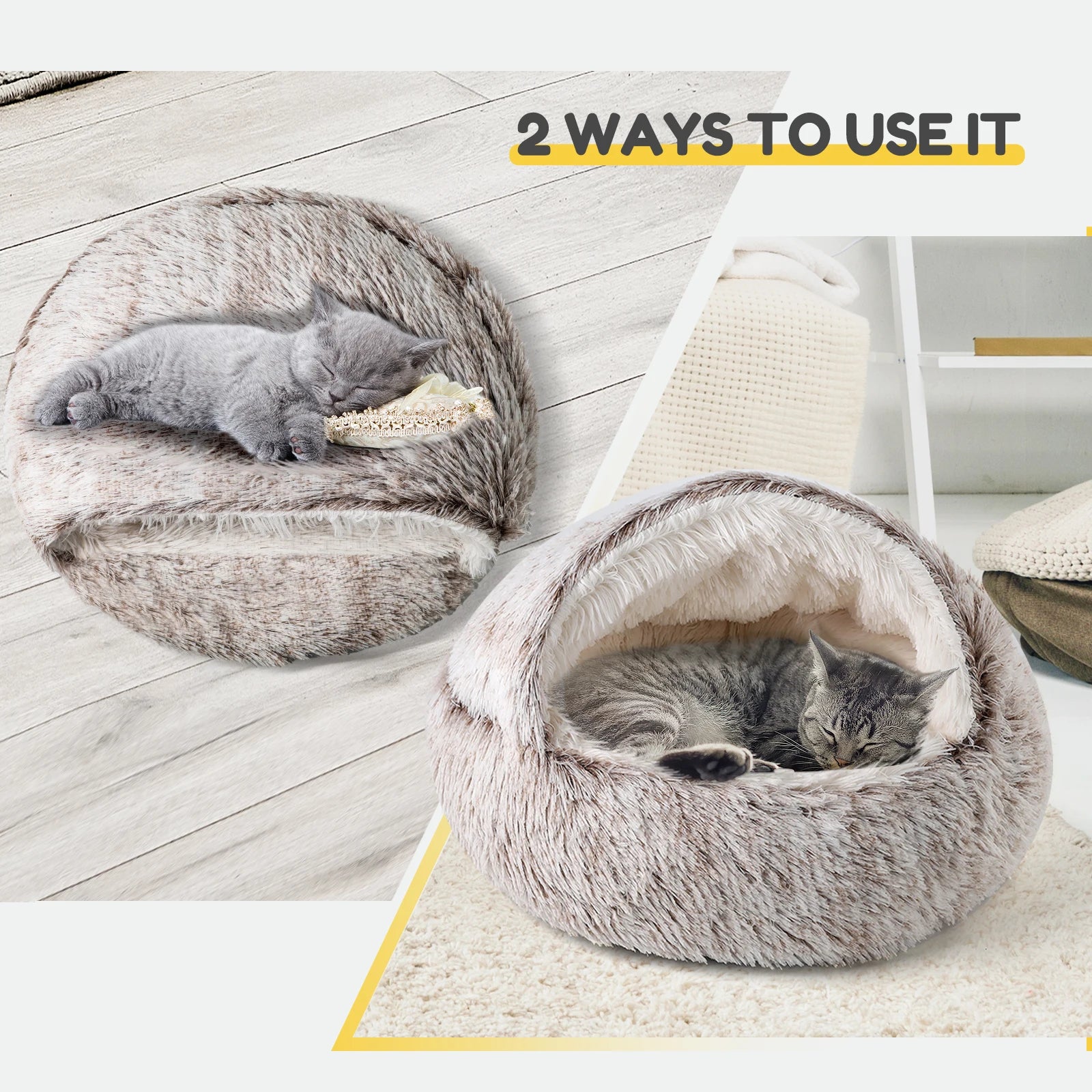 Semi-Enclosed Cat or Dog Bed