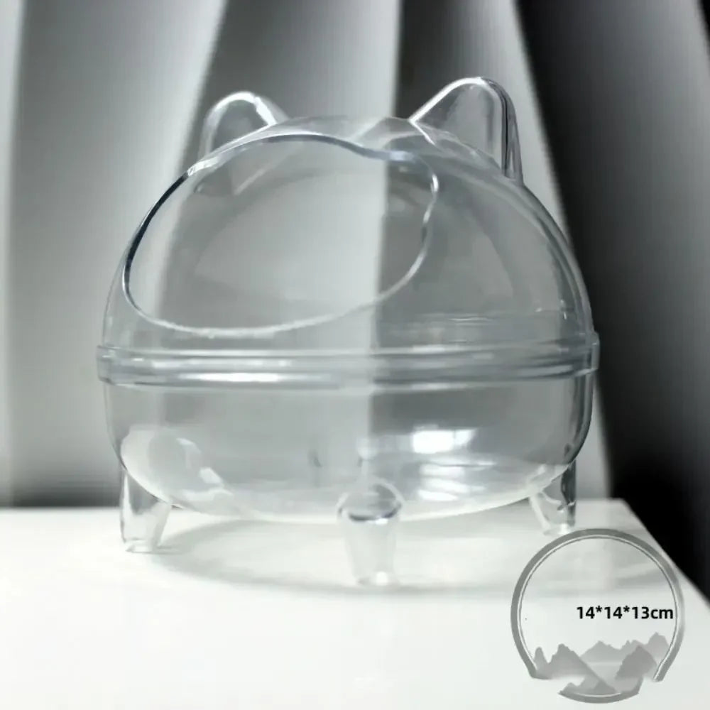 Front view small pet clear container 