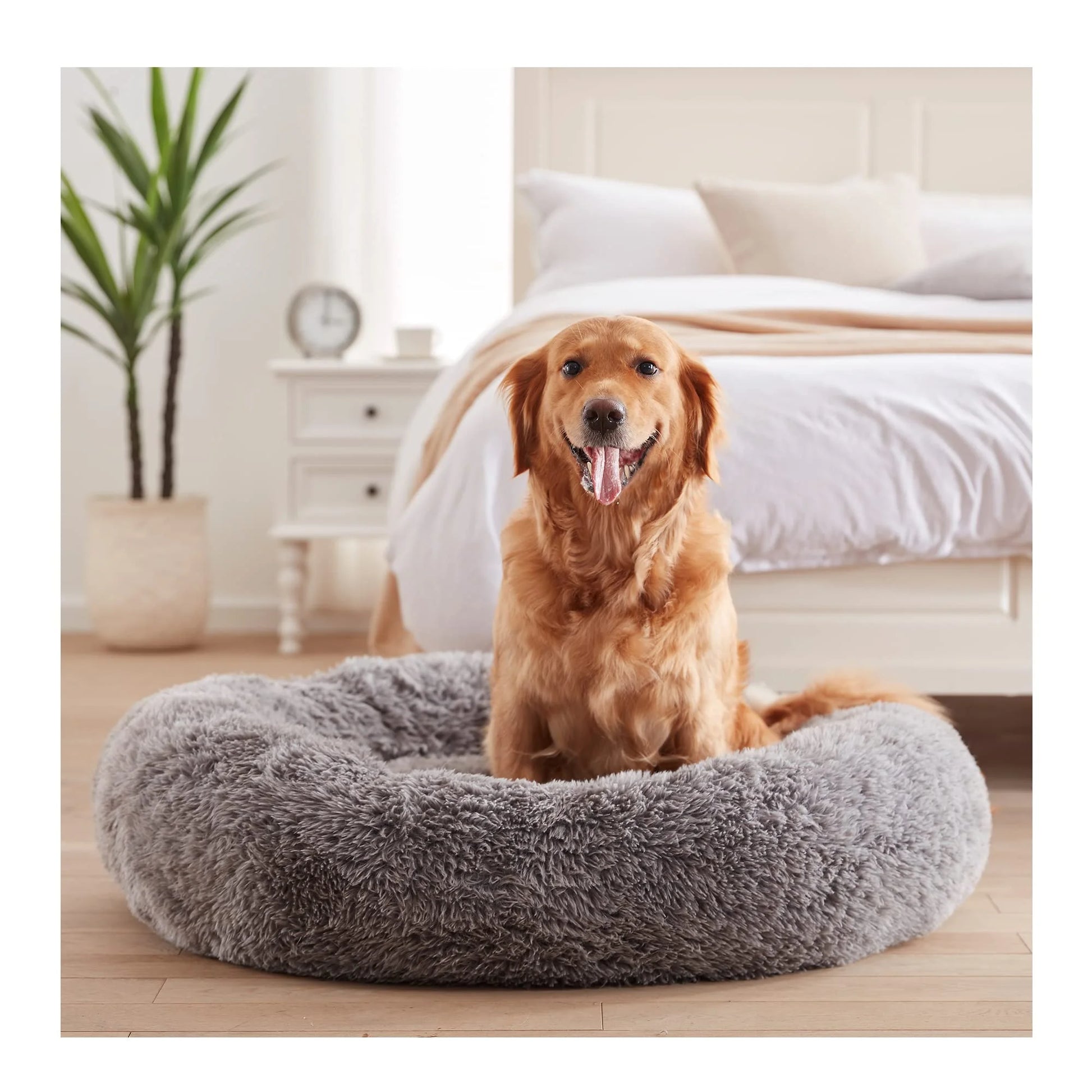 Calming Donut Bed for Large Dogs