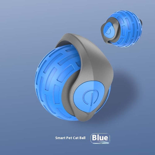Blue and gray smart ball blue background 