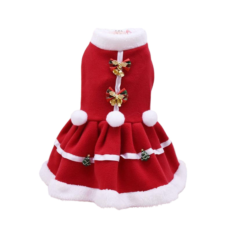 Christmas Chic Fleece Pet Skirt - Festive Fashion For Your Pup!-0