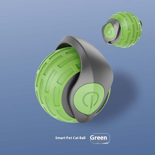 Geen and gray smart ball with blue background 